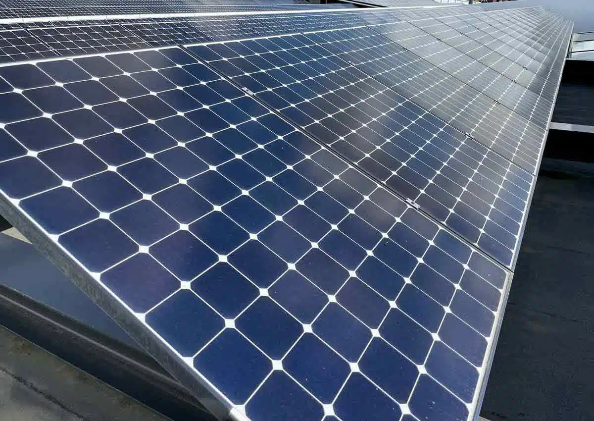 solar panels on roof