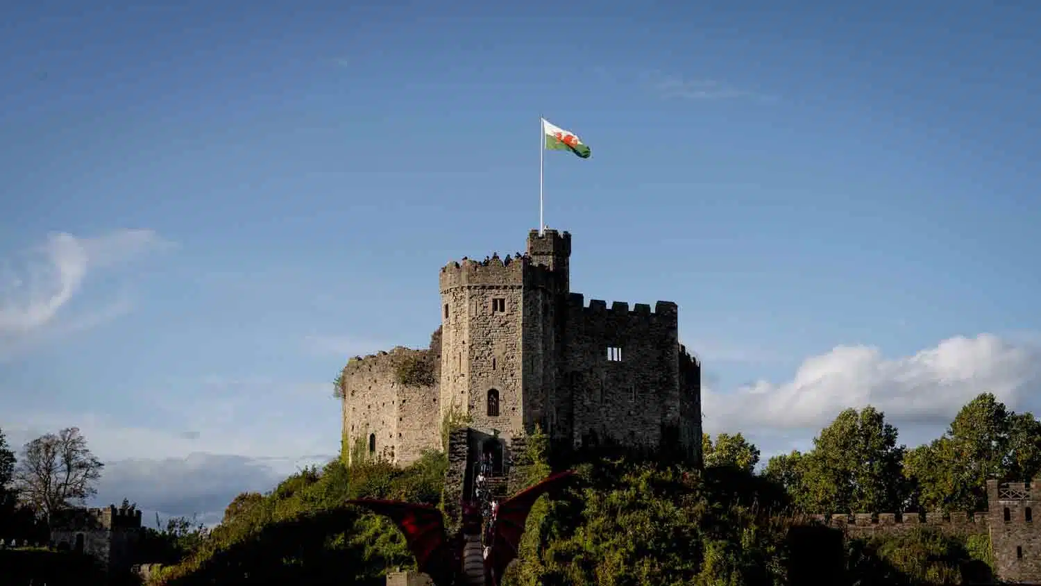 Solar Panels in Wales next to Cardiff Castle