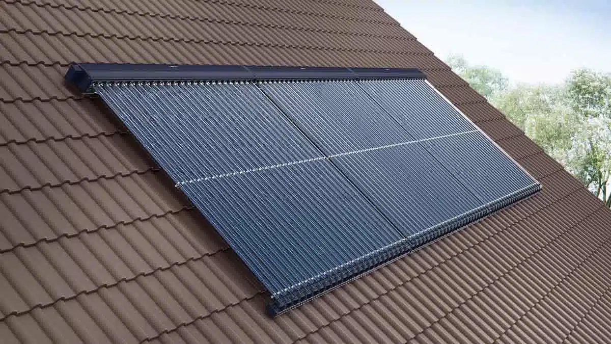 solar thermal panels on roof in the UK